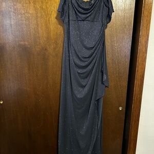 Alex Evenings Sparkling Black Maxi Dress